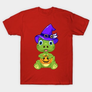 Cute Baby Dinosaur Ready For Halloween T-Shirt